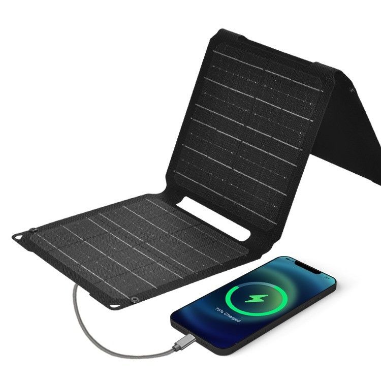 کیسه خورشیدی قابل حمل 20 وات با خروجی USB نوع C و مواد سطح ETFE