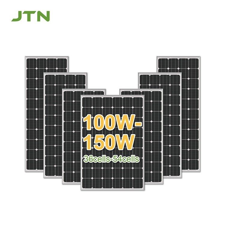 پانل سلول خورشیدی 100W 110W 170W سیاه مونو PERC با کارایی 23-24.2٪