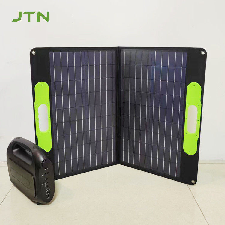 مواد سطحی PET/ETFE پانل شارژر خورشیدی تاشو 100W برای کمپینگ و RV