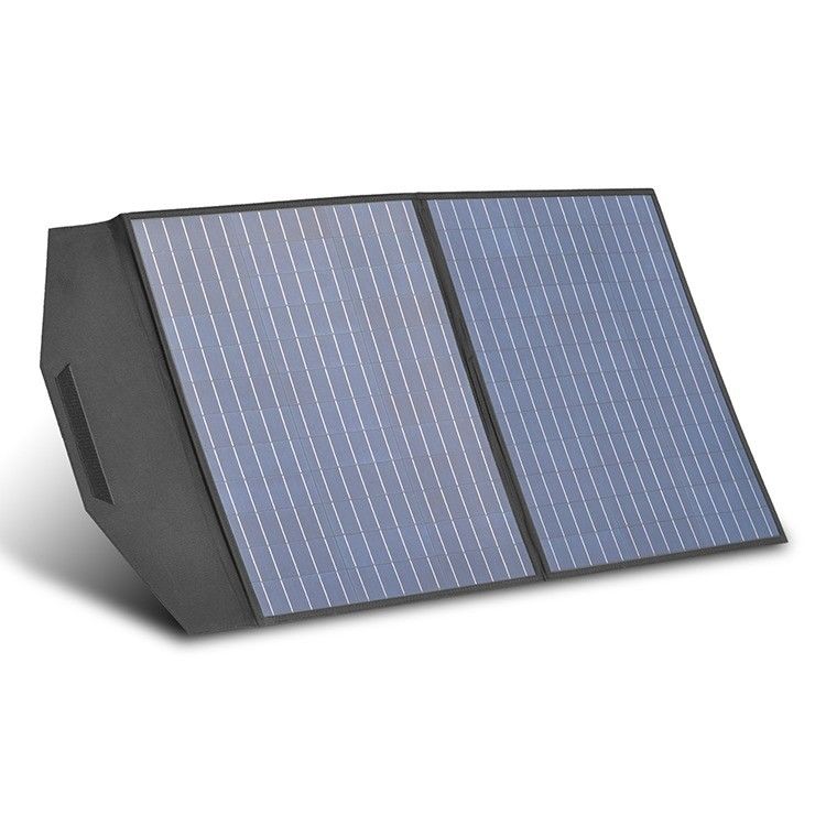 156.75mmx156.75mm اندازه سلول PET پانل تاشو خورشیدی تک کریستال 100w برای تلفن همراه