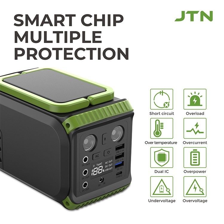 پنل خورشیدی برای کمپینگ در فضای باز ایستگاه برق ژنراتور قابل حمل Lifepo4 لیتیوم 110V 200W