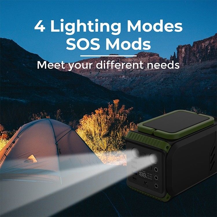 پنل خورشیدی برای کمپینگ در فضای باز ایستگاه برق ژنراتور قابل حمل Lifepo4 لیتیوم 110V 200W